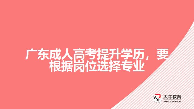 廣東成人高考提升學歷，要根據(jù)崗位選擇專業(yè)