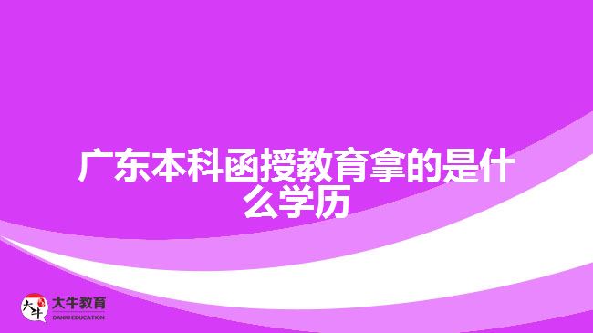 廣東本科函授教育拿的是什么學歷