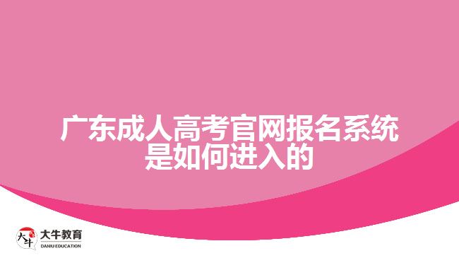 廣東成人高考官網(wǎng)報(bào)名系統(tǒng)是如何進(jìn)入的