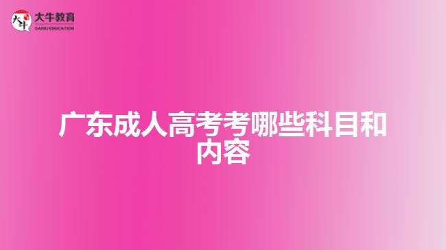 廣東成人高考考哪些科目和內(nèi)容