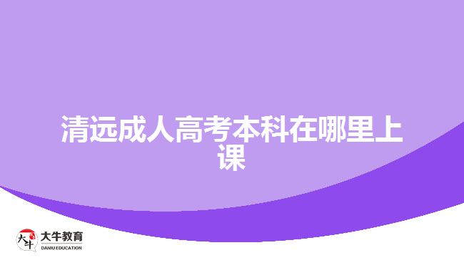 清遠(yuǎn)成人高考本科在哪里上課