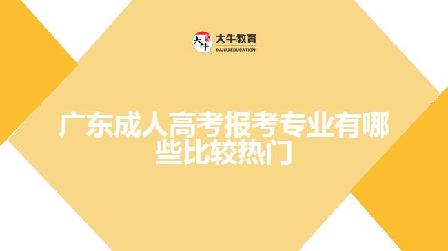 廣東成人高考報(bào)考專業(yè)有哪些比較熱門