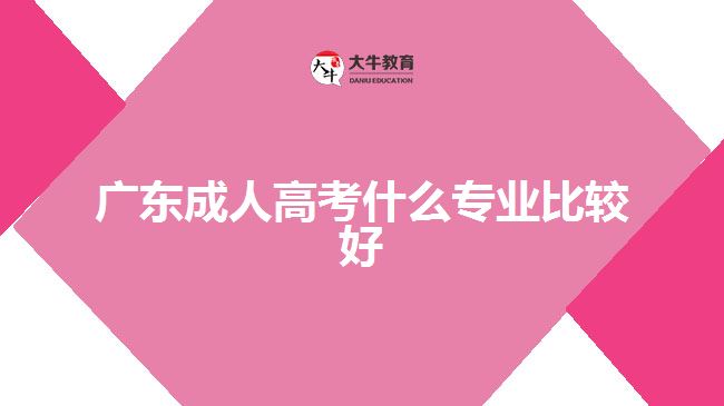 廣東成人高考什么專業(yè)比較好