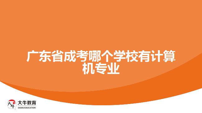 廣東省成考哪個學(xué)校有計算機(jī)專業(yè)