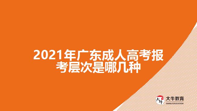 2021年廣東成人高考報(bào)考層次是哪幾種