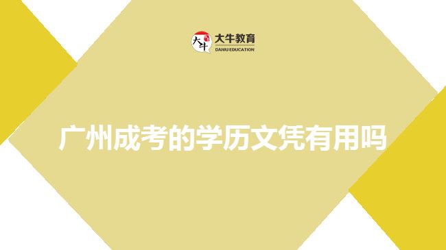 廣州成考的學(xué)歷文憑有用嗎