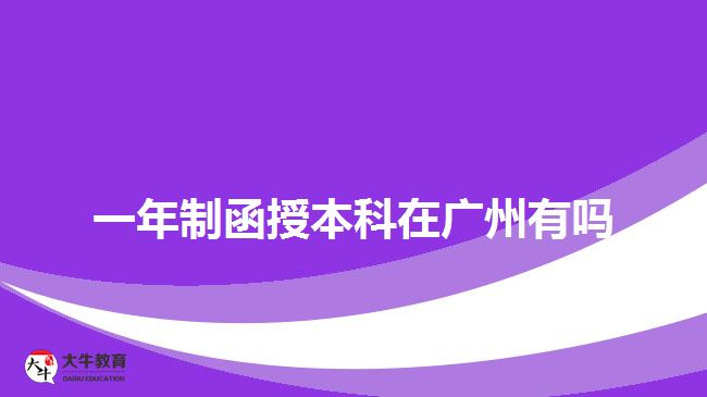 一年制函授本科在廣州有嗎