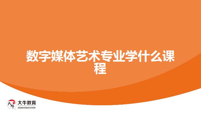 數(shù)字媒體藝術專業(yè)學什么課程