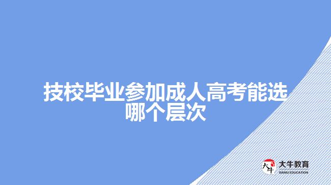 技校畢業(yè)參加成人高考能選哪個(gè)層次