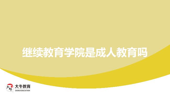 繼續(xù)教育學院是成人教育嗎