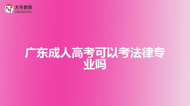 廣東成人高考可以考法律專業(yè)嗎