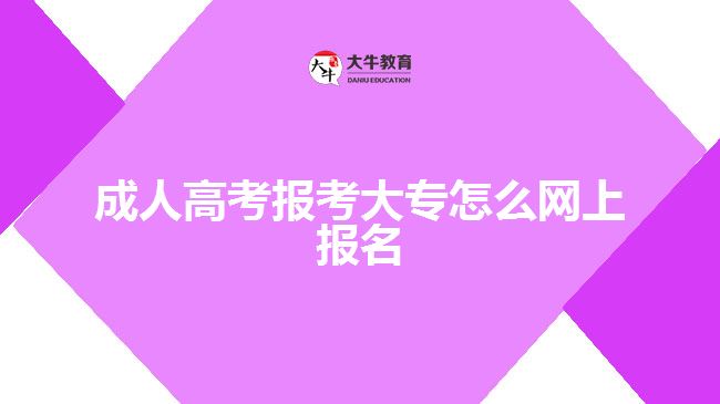 成人高考報考大專怎么網(wǎng)上報名