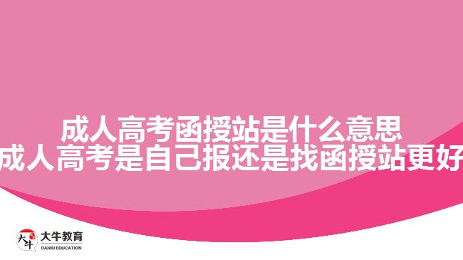 成人高考函授站是什么意思(成人高考是自己報(bào)還是找函授站更好)