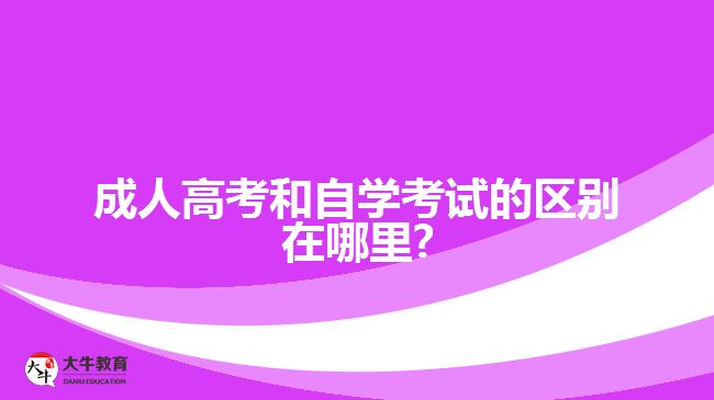 成人高考和自學(xué)考試的區(qū)別在哪里?