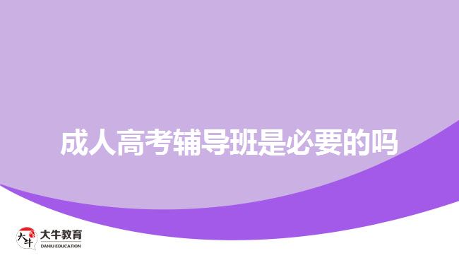 成人高考輔導(dǎo)班是必要的嗎