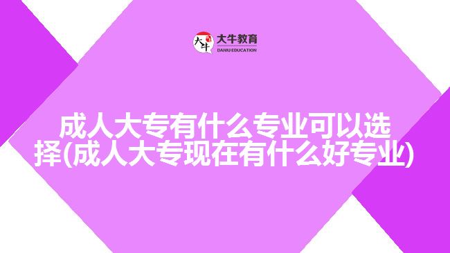 成人大專有什么專業(yè)可以選擇(成人大?，F(xiàn)在有什么好專業(yè))