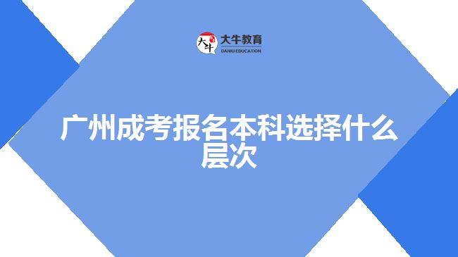 廣州成考報(bào)名本科選擇什么層次