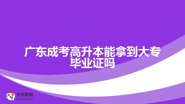 廣東成考高升本能拿到大專畢業(yè)證嗎