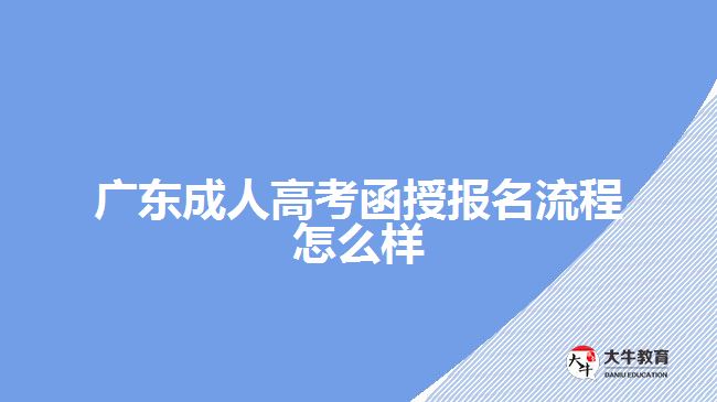 廣東成人高考函授報(bào)名流程怎么樣