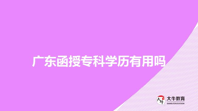 廣東函授專(zhuān)科學(xué)歷有用嗎