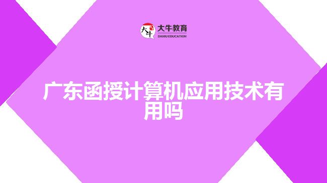 廣東函授計算機應用技術有用嗎