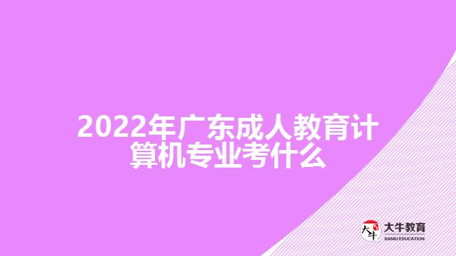 2022年廣東成人教育計算機(jī)專業(yè)考什么