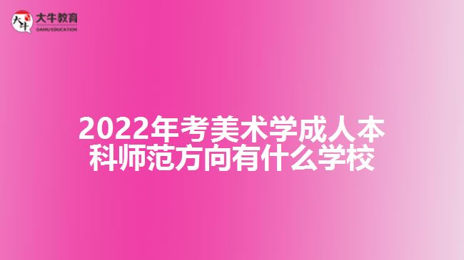 2022年考美術(shù)學成人本科師范方向有什么學校