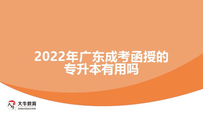 2022年廣東成考函授的專(zhuān)升本有用嗎