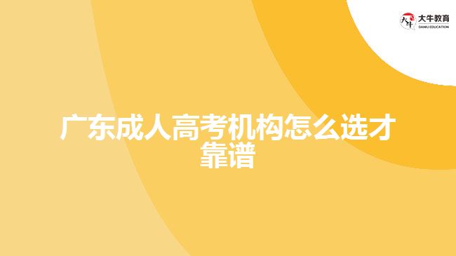 廣東成人高考機(jī)構(gòu)怎么選才靠譜