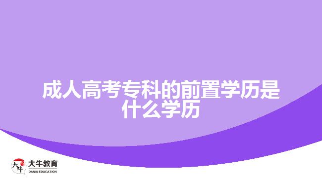 成人高考?？频那爸脤W歷是什么學歷