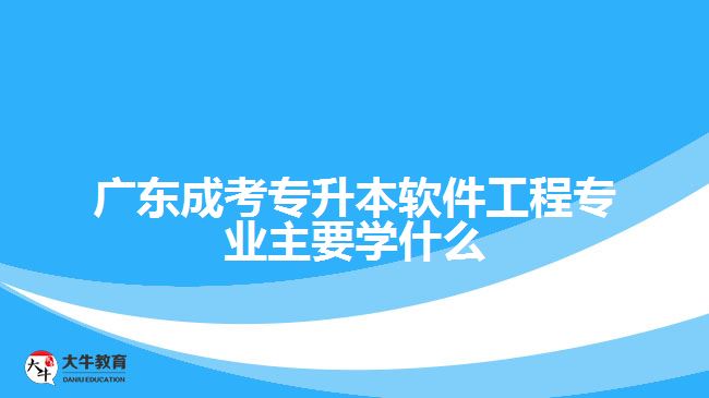 廣東成考專升本軟件工程專業(yè)主要學什么