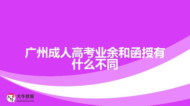 廣州成人高考業(yè)余和函授有什么不同