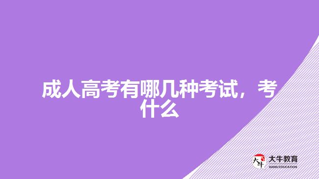 成人高考有哪幾種考試，考什么