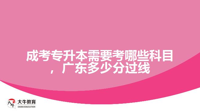 成考專升本需要考哪些科目，廣東多少分過(guò)線