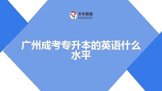 廣州成考專升本的英語什么水平