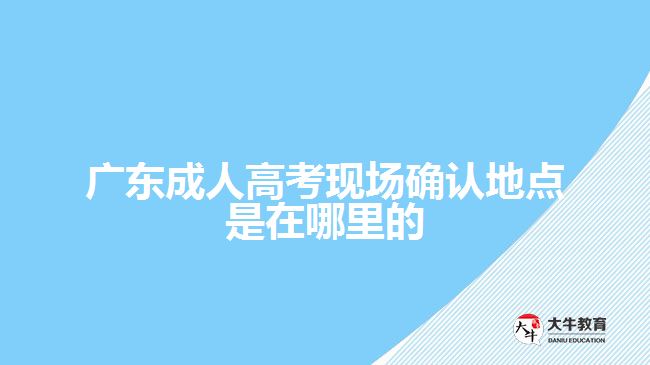 廣東成人高考現(xiàn)場(chǎng)確認(rèn)地點(diǎn)是在哪里的