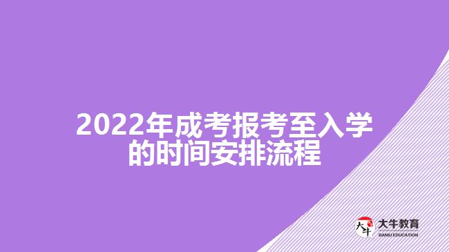 2022年成考報考至入學(xué)的時間安排流程