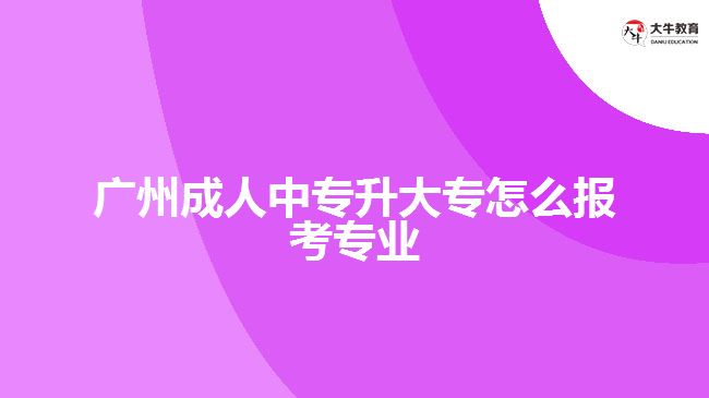 廣州成人中專升大專怎么報(bào)考專業(yè)