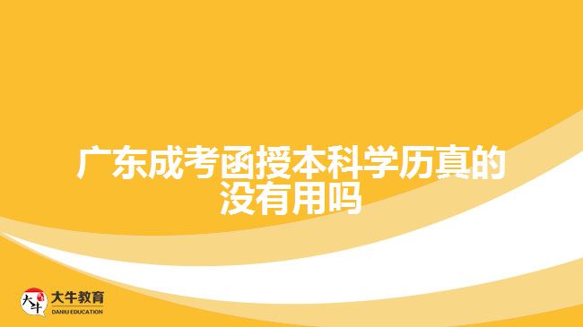 廣東成考函授本科學(xué)歷真的沒(méi)有用嗎