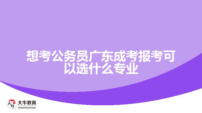 想考公務(wù)員成考報考可以選什么專業(yè)