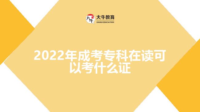 2022年成考?？圃谧x可以考什么證