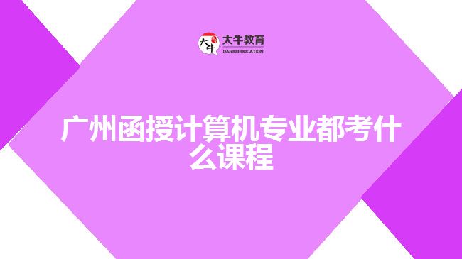 廣州函授計算機(jī)專業(yè)都考什么課程