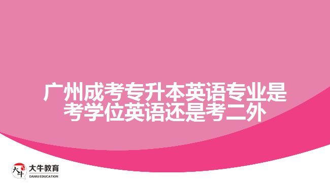 廣州成考專升本英語專業(yè)是考學(xué)位英語還是考二外