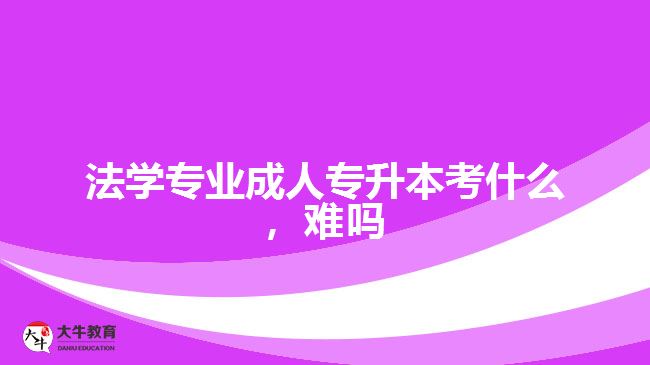 法學(xué)專業(yè)成人專升本考什么難嗎