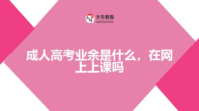 成人高考業(yè)余是什么，在網(wǎng)上上課嗎