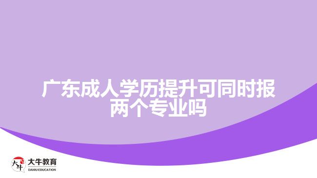 成人學(xué)歷提升可同時(shí)報(bào)兩個(gè)專(zhuān)業(yè)嗎