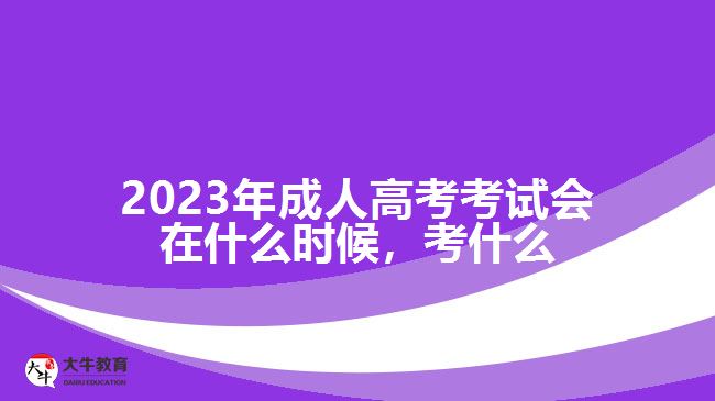 成人高考考試會在什么時候，考什么