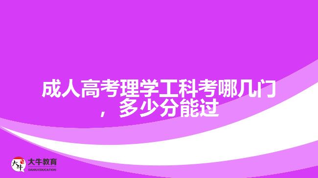 成人高考理學工科考哪幾門，多少分能過