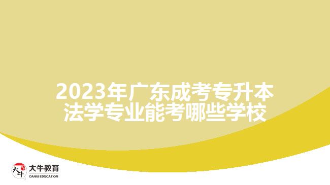 2023年廣東成考專升本法學專業(yè)能考哪些學校