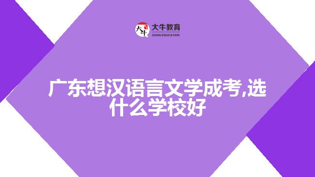 廣東想漢語(yǔ)言文學(xué)成考,選什么學(xué)校好